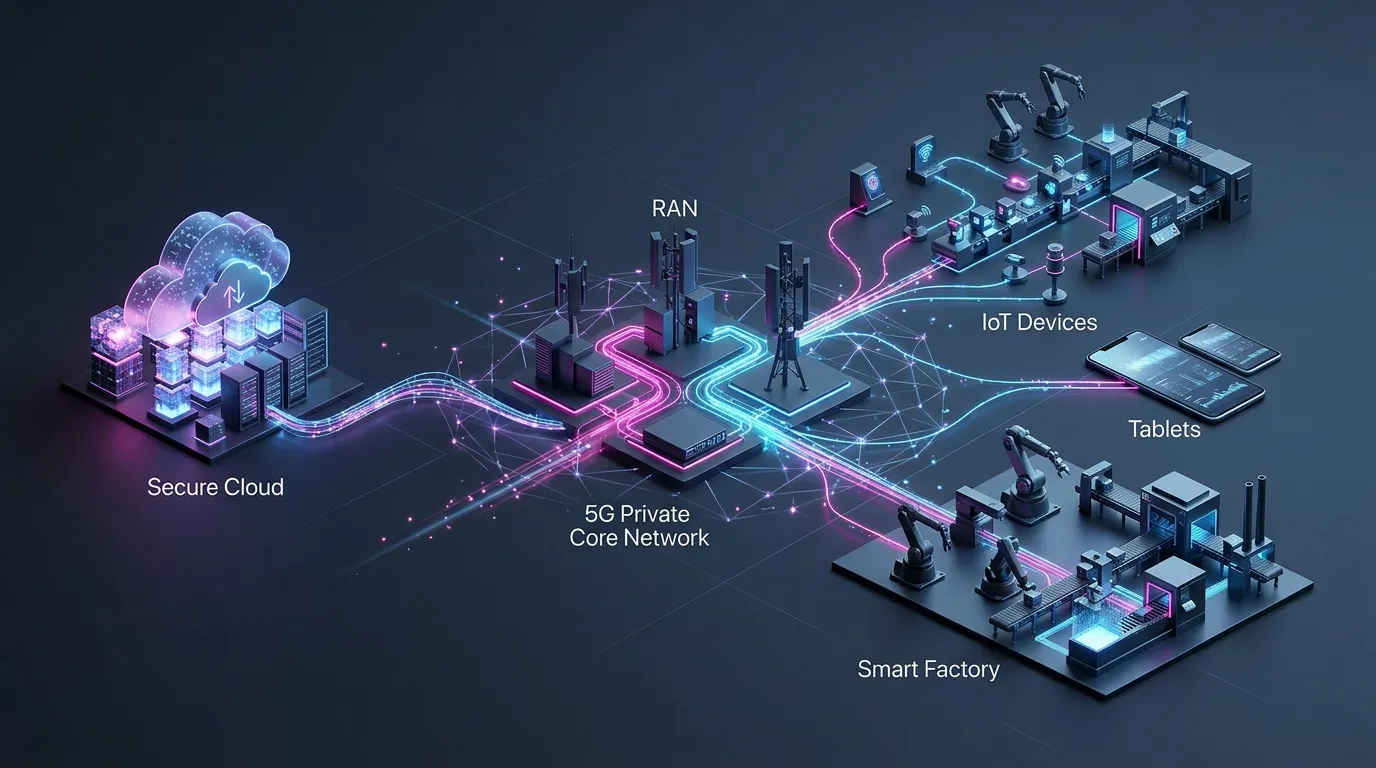 5G 기업전용망 아키텍처 다이어그램