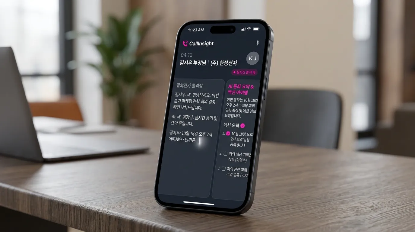 AI 비즈콜로 개인번호 보호 & AI 통화 자동 요약