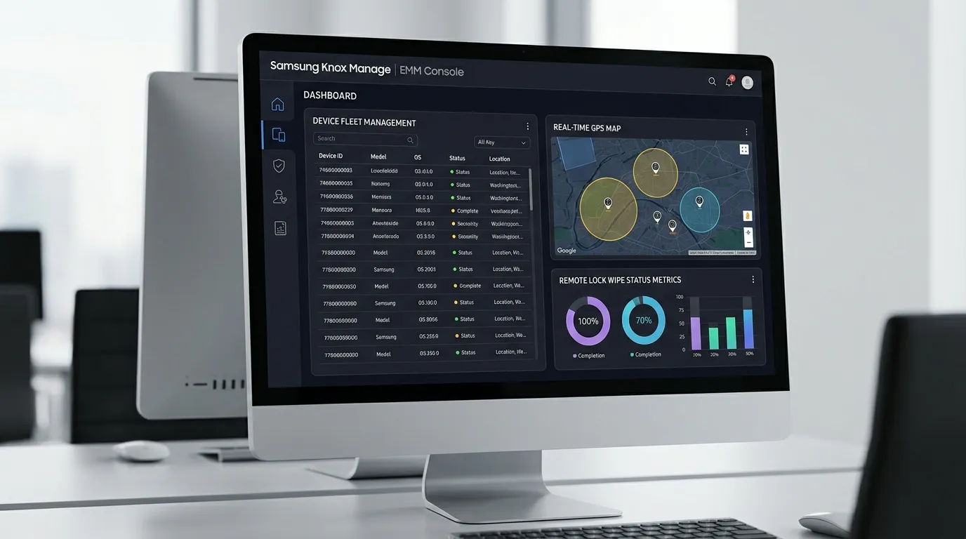 Samsung Knox Manage EMM 콘솔 화면
