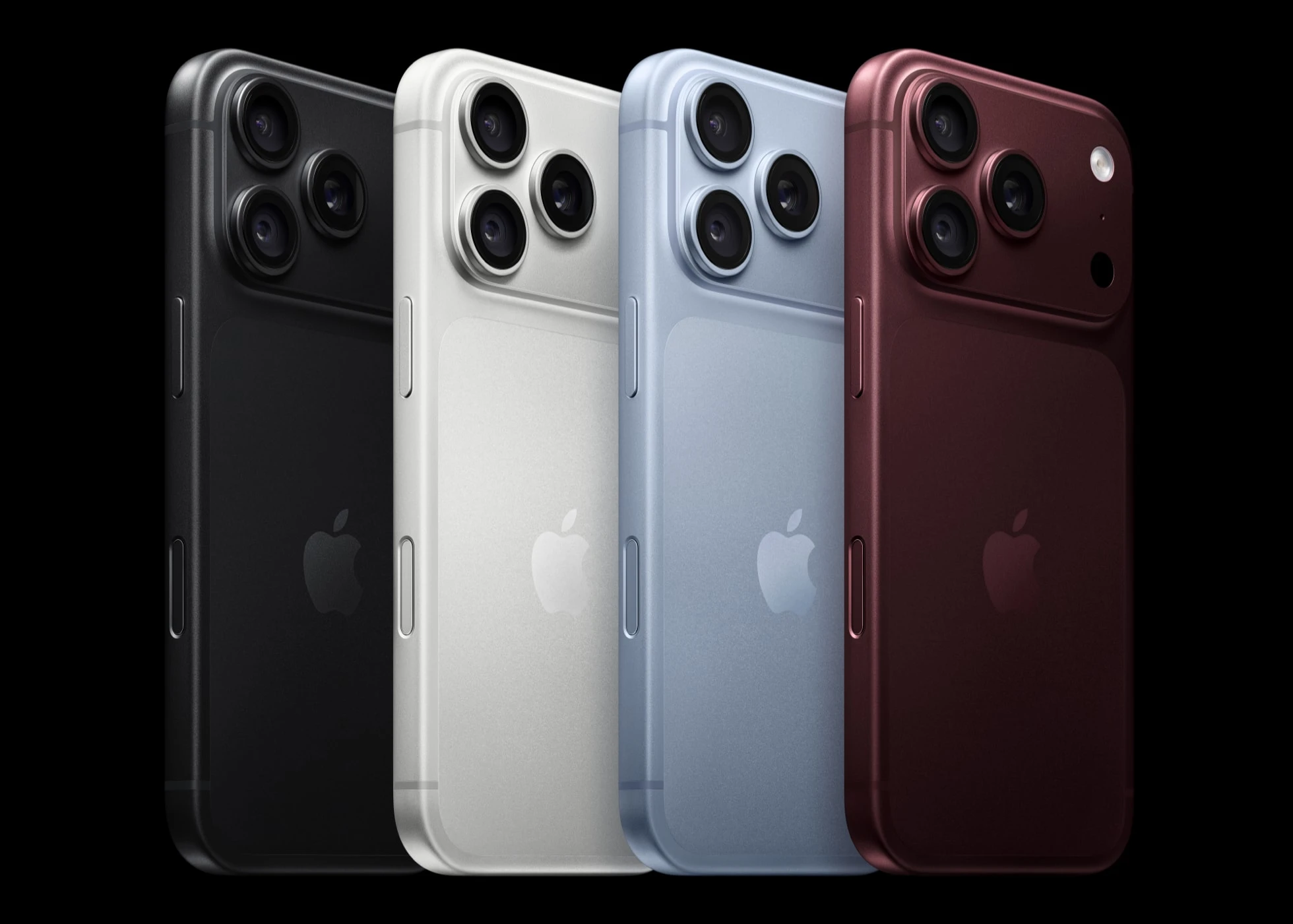 iPhone 18 Pro 4대 컬러 라인업 공식 실물 iPhone 18 Pro 시리즈의 블랙, 실버, 글레이셔, 그리고 새로운 버건디 마감 공식 실물