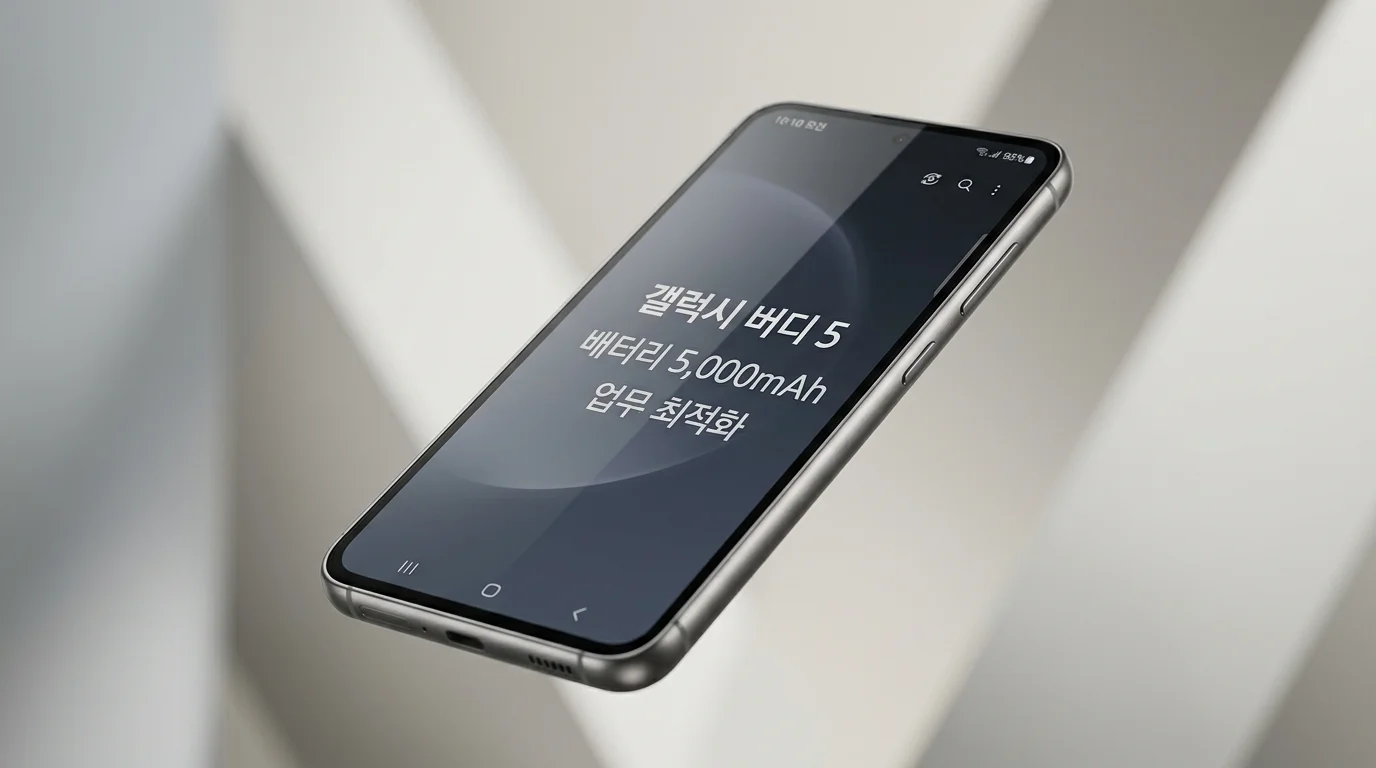 삼성전자 갤럭시 버디5 SM-A176L 후면 트리플 카메라 및 슬림 프레임 클로즈업 실사